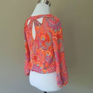 Girls Multi Color Top Orange Pink  Medium